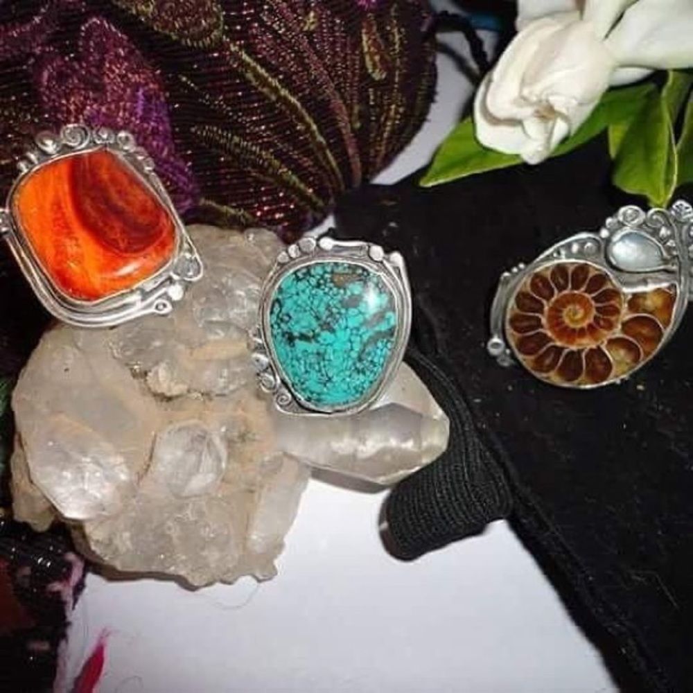 Handcrafted Turquoise Silver Ring Artisan Boho 6 - image 6